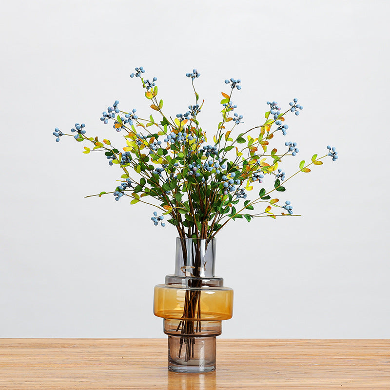 Bouquet de baies artificielles, 6 tiges avec 18 baies (50 cm), décoration intérieure style champêtre