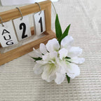 Fleur artificielle Rhododendron, 3 fleurs sur une tige de 70 cm, tissu polyester soyeux, décoration intérieure