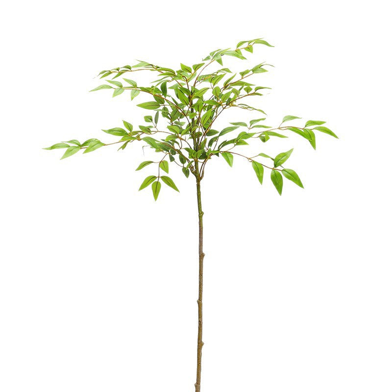 Branche de Nandina Simulée, 110 cm, Tissu Velours, Décoration Intérieure Élégante