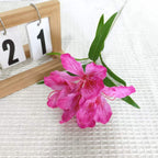 Fleur artificielle Rhododendron, 3 fleurs sur une tige de 70 cm, tissu polyester soyeux, décoration intérieure
