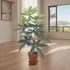 Plante Artificielle Feuille de Chance, 77 cm, Décor Moderne pour Intérieur