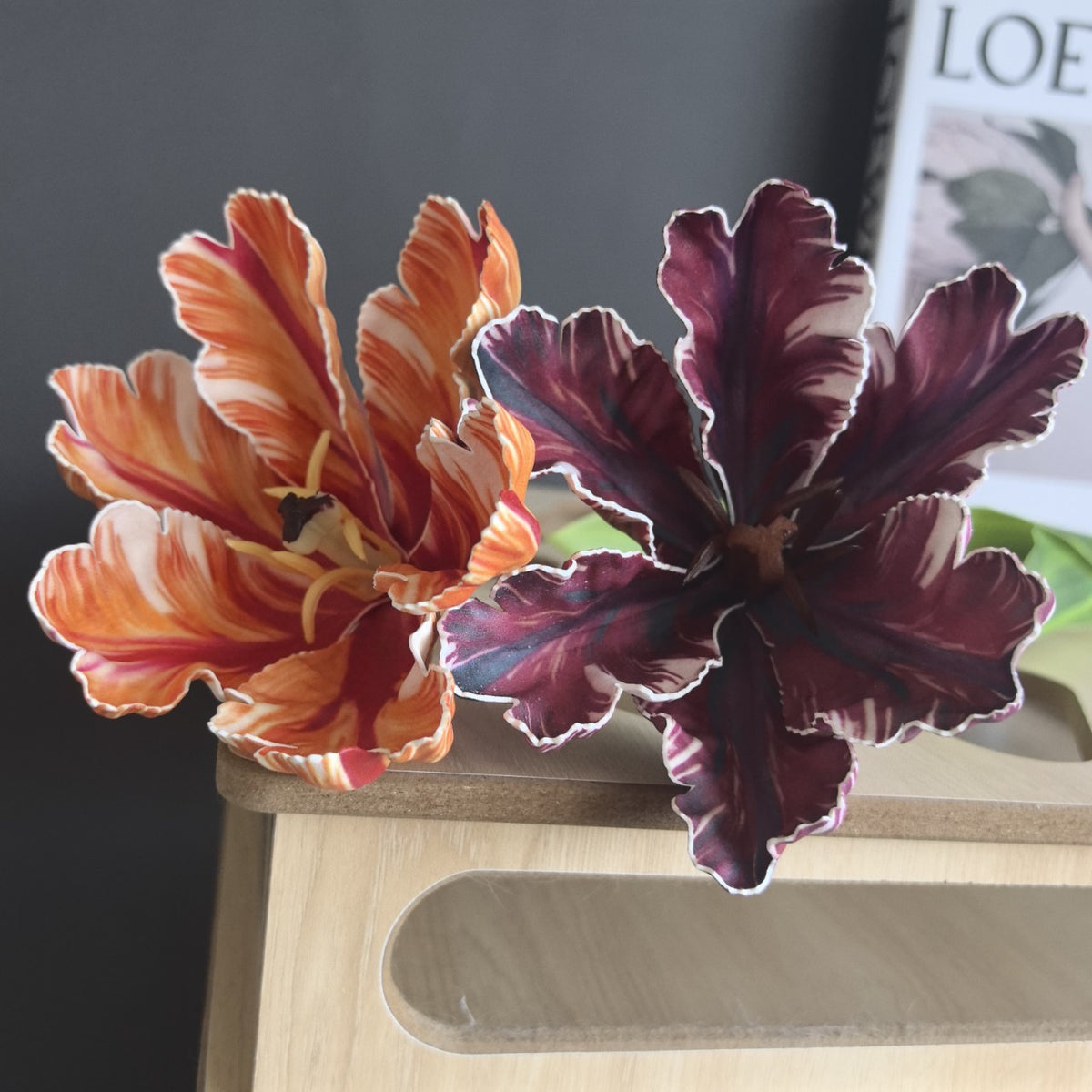 Tulipe artificielle en latex, tige unique, 68 cm, décoration intérieure/extérieure, mariage, événements
