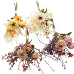 Bouquet de fleurs artificielles rétro 32 cm, roses, marguerites et hortensias en soie, décoration intérieure, mariage, maison de campagne