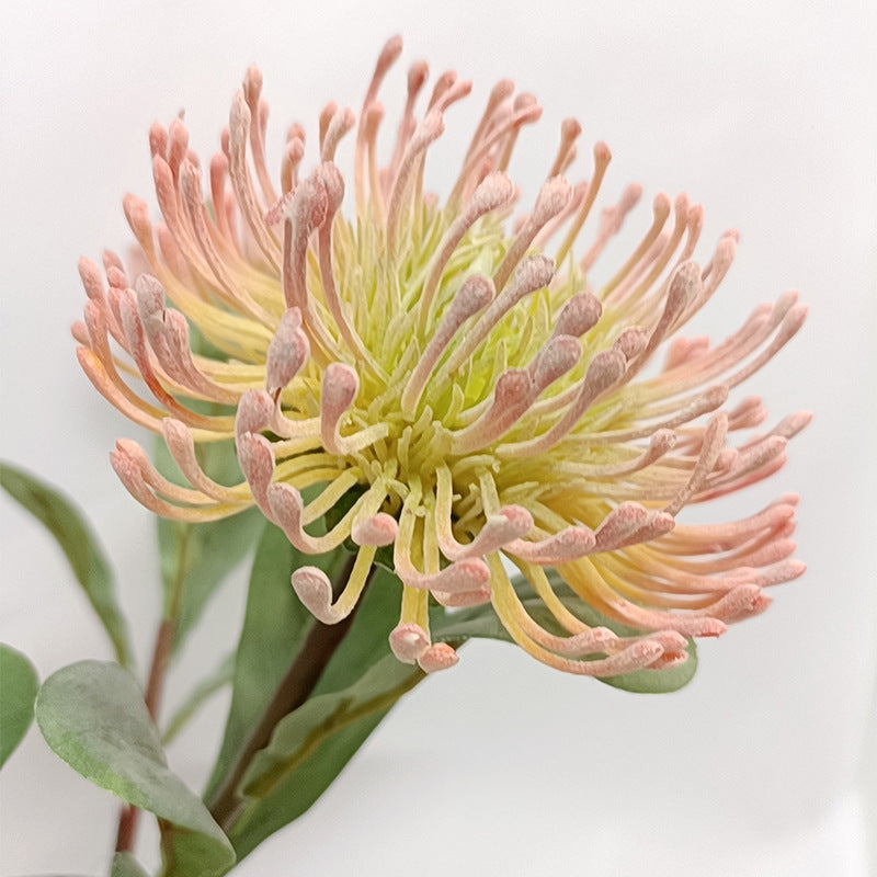 Fleur artificielle chrysanthème vert, tige unique de 58 cm, décoration intérieure style campagne