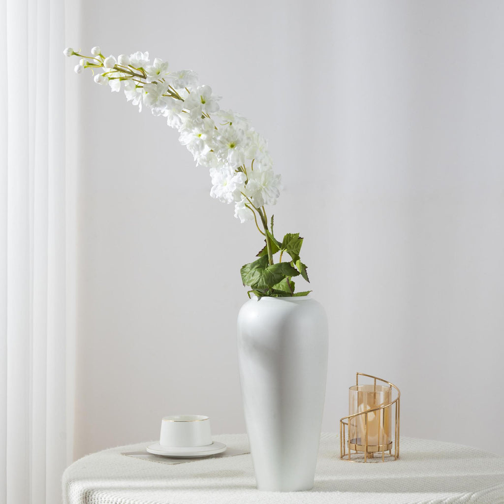 Fleur artificielle Delphinium, 115 cm, style moderne, tissu en polyester, idéal pour mariages et décoration intérieure