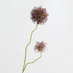 Fleurs artificielles en plastique, Bouquet de 2 têtes d'Allium, 75 cm, Décoration élégante pour mariage, maison et commerce