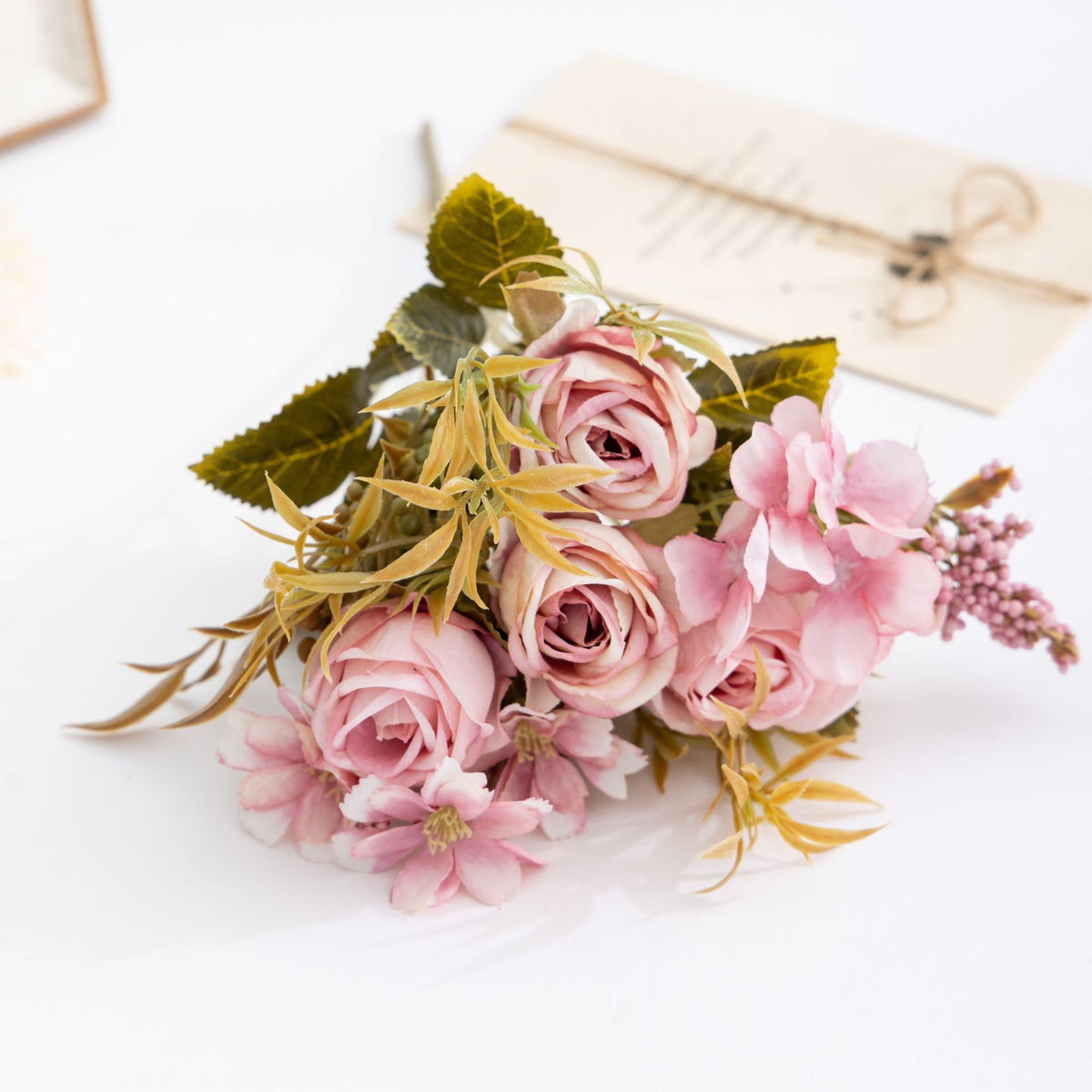 Bouquet de Roses Artificielles en Soie, 35 cm, Décoration d'Intérieur, Mariage, Événements, Cadeau