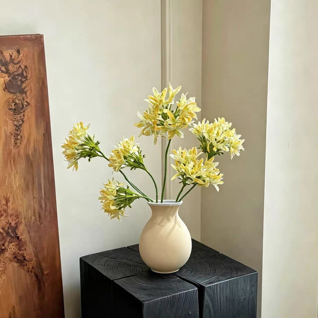 Fleur artificielle d'agapanthe, tige unique, 60 cm, décoration intérieure élégante