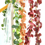 Liane artificielle en feuilles d'eucalyptus, 190 cm, idéale pour mariages et décoration intérieure