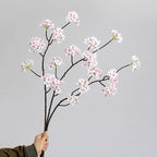 Bouquet artificiel de poirier en fleurs, 6 têtes, 92 cm, soie, décoration élégante pour mariage, terrasse, intérieur