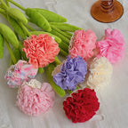 Bouquet de 10 œillets en tissu polyester, 35 cm de haut, idéal pour décoration intérieure et cadeaux
