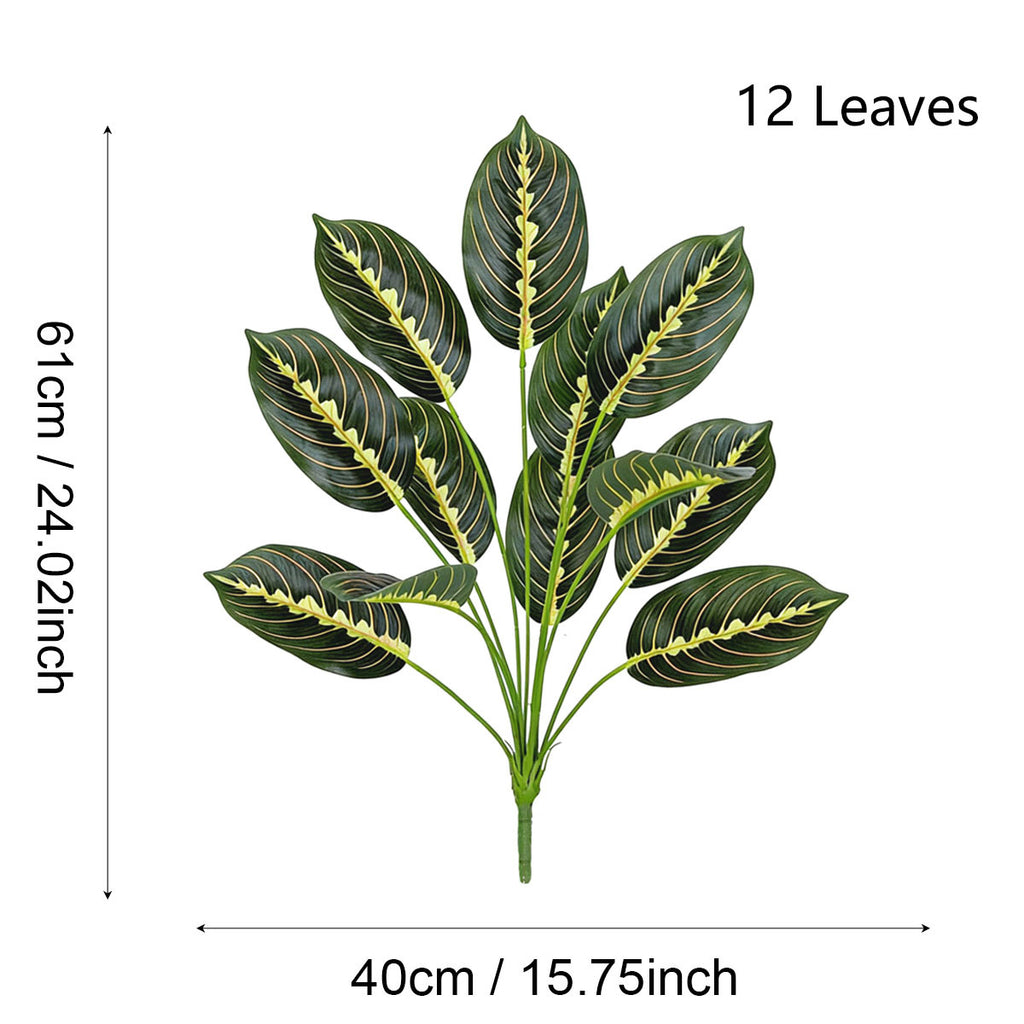 Plante artificielle Maranta, 43 cm, décoration intérieure élégante pour maison, bureau ou événements