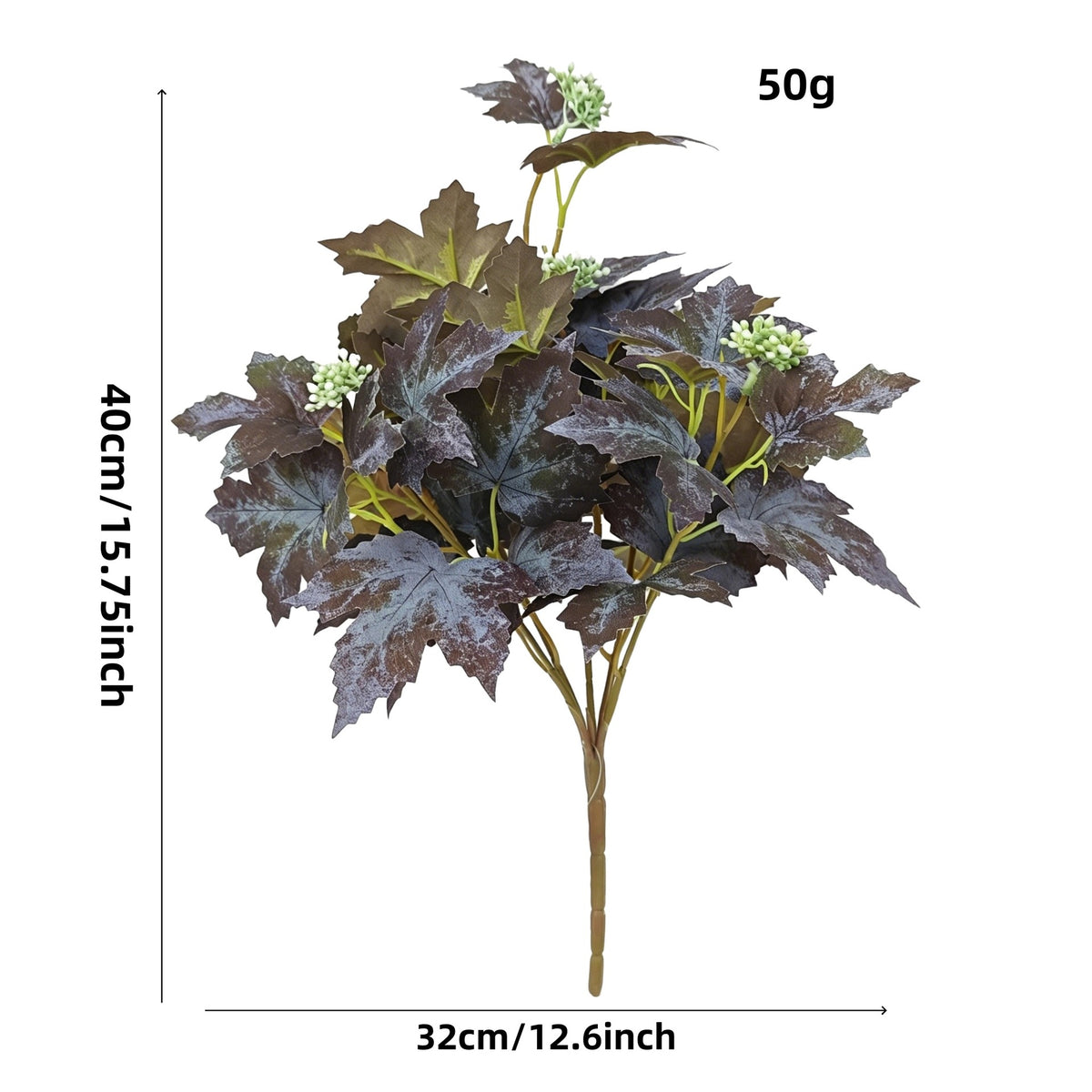 Bouquet de feuilles d'érable artificielles, 47 cm, décor d'automne pour intérieur