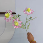 Bouquet artificiel chrysanthème 3 têtes, haut. 59 cm, décor élégant salon mariage extérieur