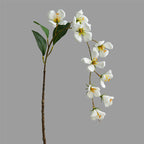 Branche de fleurs de cornouiller artificielles en soie, 85 cm, décoration élégante pour maison, mariage ou boutique, 9 fleurs par tige