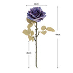 Bouquet de 3 roses artificielles en soie, 49 cm, réalistes, décor intemporel