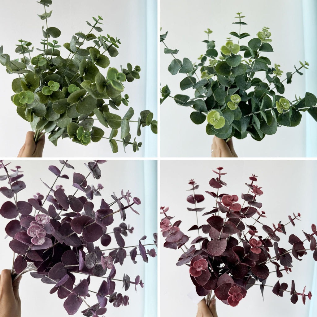 3 Branches d'Eucalyptus Artificiel, 45 cm, Décor d'Intérieur, Mariage, Élégance Naturelle