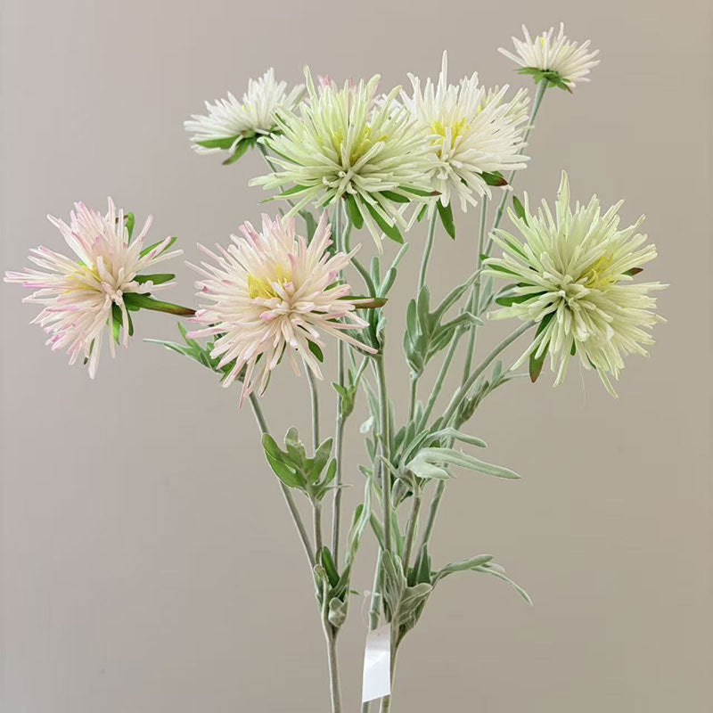 Fleur Artificielle Marguerite en Soie Polyester, Tige Unique avec 3 Fleurs, 73 cm, pour Décoration Intérieure