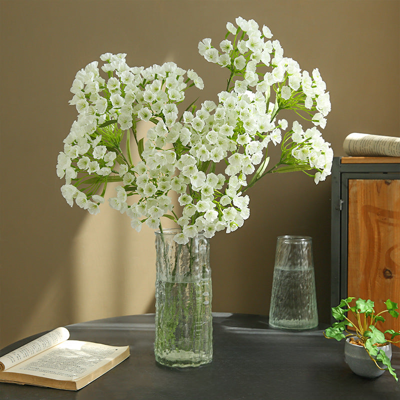 Fleur artificielle en soie polyester, tige unique avec 3 fleurs d'œillet, 72 cm, pour décoration intérieure et événements