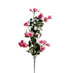 Bouquet de roses miniatures artificielles en soie, 18 fleurs, 64 cm, décoration élégante salon table mariage