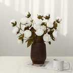 Bouquet de pivoines artificielles en soie, 4 fleurs, 73 cm, décoration élégante pour mariage, intérieur et extérieur