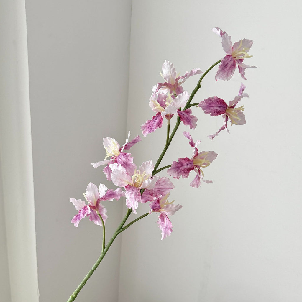 Bouquet de 9 iris artificiels, 94 cm, en tissu soyeux, idéal pour mariages et décoration