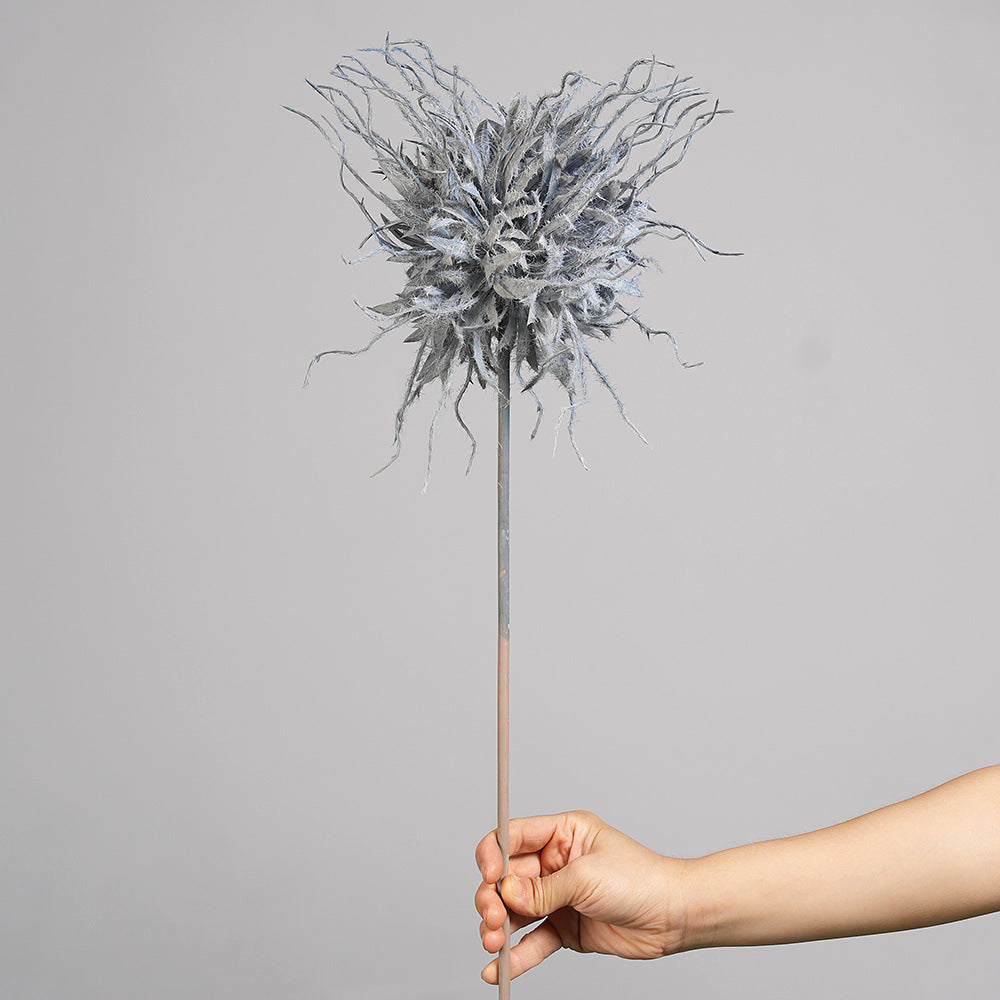 Fleur artificielle Boule Éclair, tige unique, 75 cm, tissu polyester, décoration intérieure/extérieure, mariage, événements