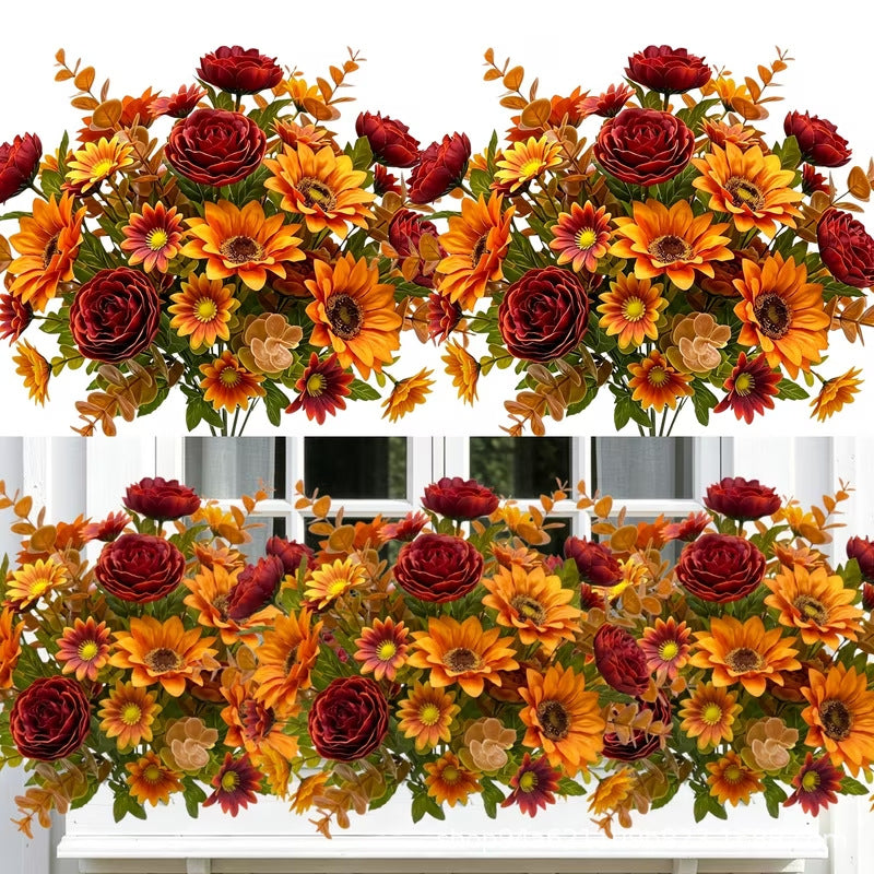 Bouquet de tournesols artificiels, 6 fleurs, 32 cm, décoration intérieure, mariage, ins moderne