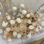 Rose artificielle Alice, tige unique avec 2 fleurs, 80 cm, tissu soyeux, décoration de mariage et maison