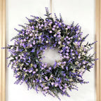 Couronne artificielle de gypsophile et lavande, 30 cm, décoration intérieure, mariage, bureau