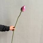 Fleur artificielle Lotus, tige unique, 80 cm, tissu de soie, pour décoration intérieure et extérieure