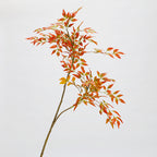 Branche de Nandina Simulée, 110 cm, Tissu Velours, Décoration Intérieure Élégante
