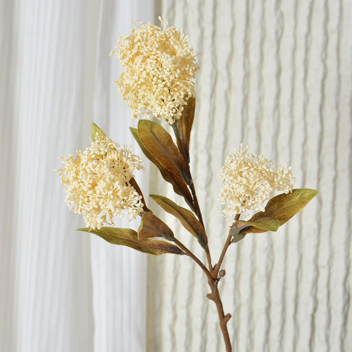 Tige unique d'arum antique en plastique, 3 fleurs, 58 cm, décoration int/ext pour mariage, commerce, maison