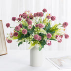 Fleurs artificielles pissenlit et hortensia, bouquet de 8 têtes, 36 cm, décoration intérieure et extérieure, mariage, événements, sans entretien