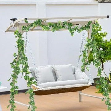 Plante artificielle suspendue Monstera deliciosa 180 cm, décoration murale élégante, intérieur/extérieur, sans entretien - idéal mariage, boutique, terrasse