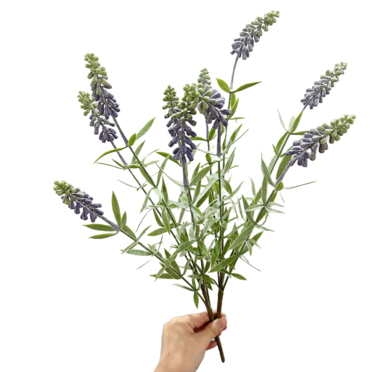 Bouquet de fleurs artificielles en plastique, lavande et jacinthe, 48 cm, décoration intérieure, mariage, événements