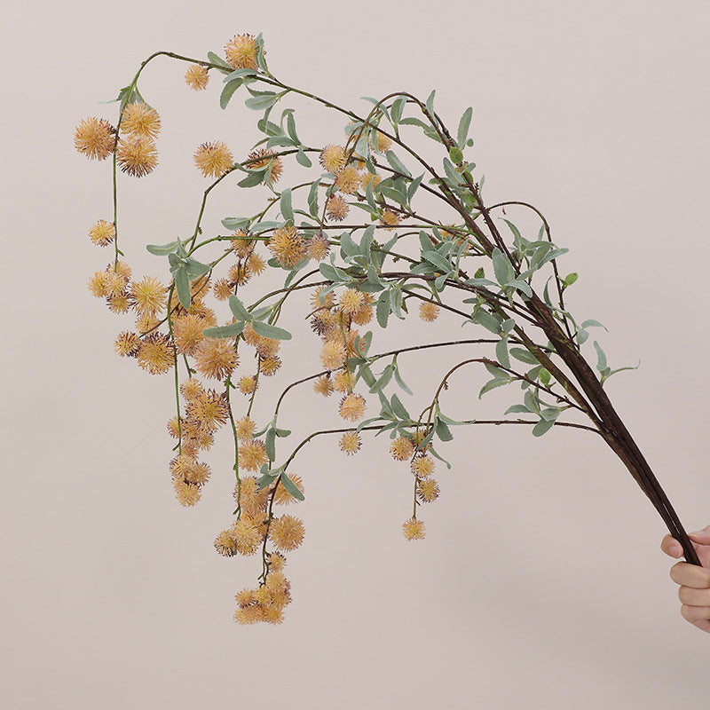 Fleur artificielle longue tige à baies de style moderne, décoration intérieure et extérieure, 116 cm