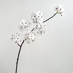Bouquet artificiel de poirier en fleurs, 6 têtes, 92 cm, soie, décoration élégante pour mariage, terrasse, intérieur