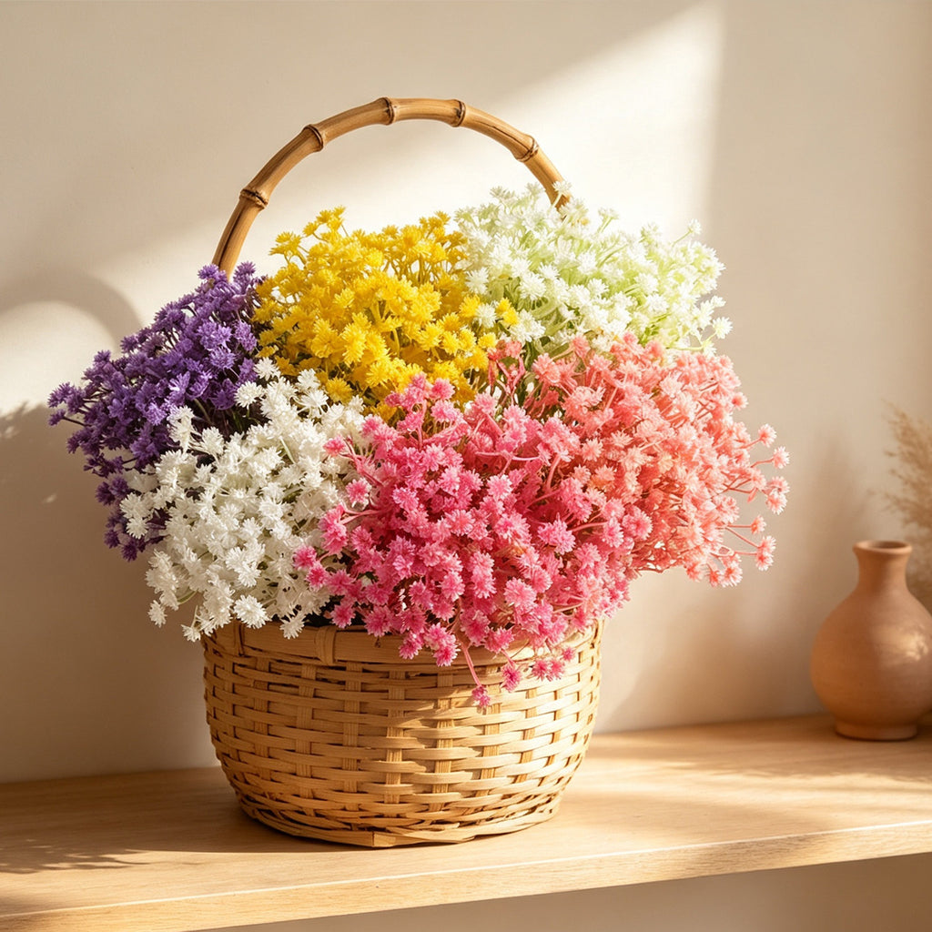 10 branches de gypsophile artificielle, 30 cm, décoration de mariage, bouquet de mariée, décoration de table, cadeau d'entreprise, style champêtre