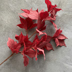 Feuille de Noisetier Artificielle, Tige Unique, 65 Feuilles, 100 cm, Velours, Décoration Élégante pour Mariage et Intérieur