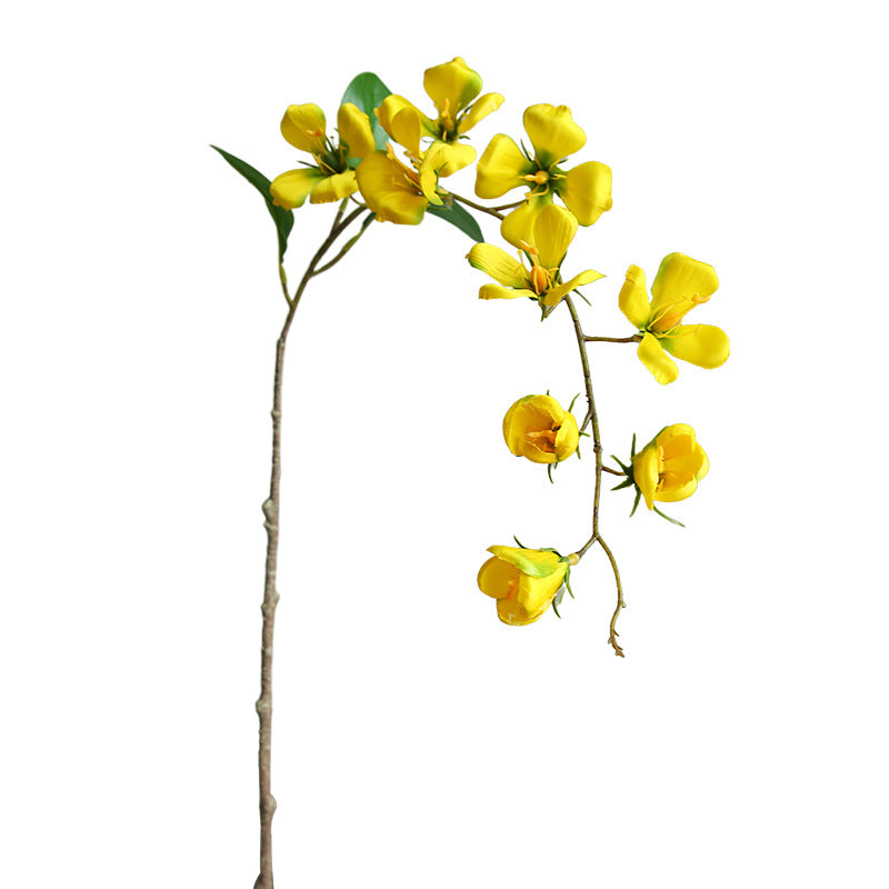 Branche de fleurs de cornouiller artificielles en soie, 85 cm, décoration élégante pour maison, mariage ou boutique, 9 fleurs par tige