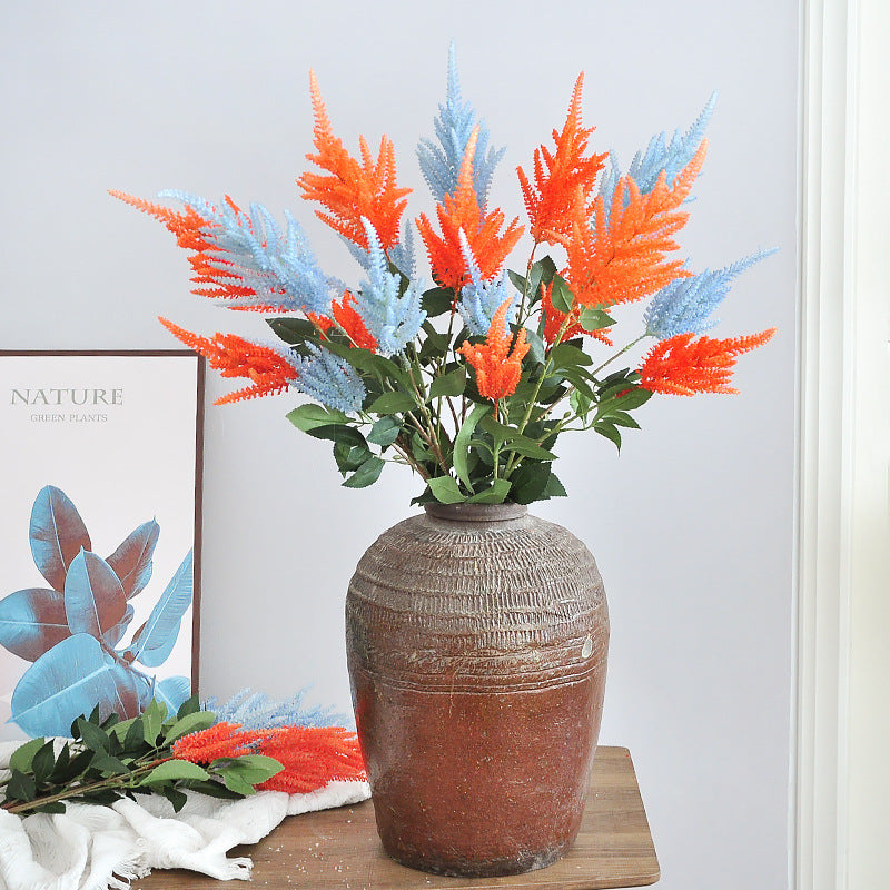 Fleur artificielle Astilbe, tige unique avec 3 fleurs, 103 cm, décoration intérieure élégante