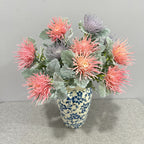 Tige unique d'Eryngium artificiel, 38 cm, en polyester soyeux, idéal pour mariages et décoration intérieure