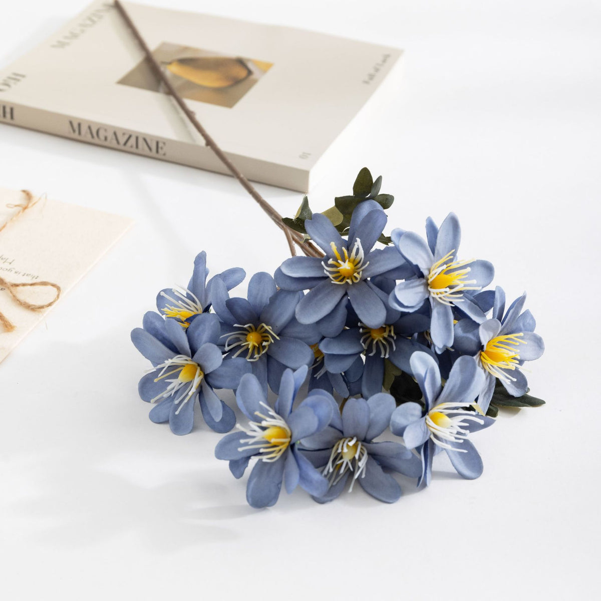 Bouquet de marguerites en polyester, 47 cm, idéal pour mariages et décoration intérieure