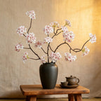 Bouquet artificiel de poirier en fleurs, 6 têtes, 92 cm, soie, décoration élégante pour mariage, terrasse, intérieur