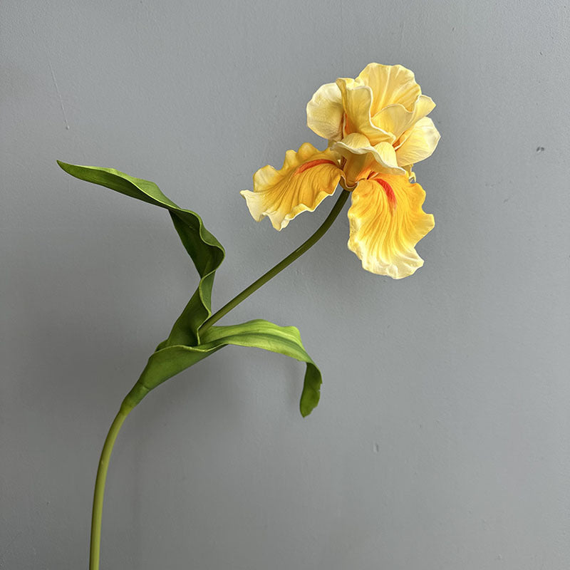 Fleur artificielle Iris en PU, tige unique de 64 cm, décoration élégante pour mariage, maison et extérieur