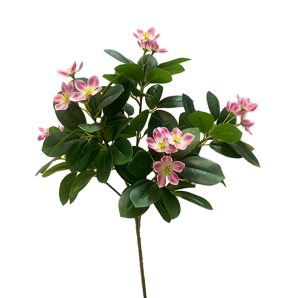 Fleurs artificielles de camélia, prunier, azalée et pêcher, bouquet de 62 cm, décoration intérieure