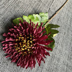 Fleur artificielle Chrysanthème Griffe de Dragon à tige unique, 73 cm, soie polyester, décoration intérieure et mariage