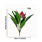 Anthurium artificiel, bouquet de 12 fleurs, 42,5 cm, plastique PE/PVC, décoration intérieure, mariage, événements