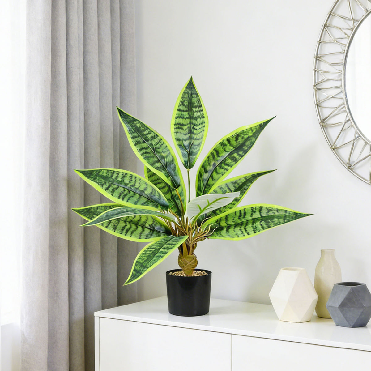Plante Artificielle Sansevieria, 40 cm, Décoration Intérieure et Extérieure, Style Moderne Nordique